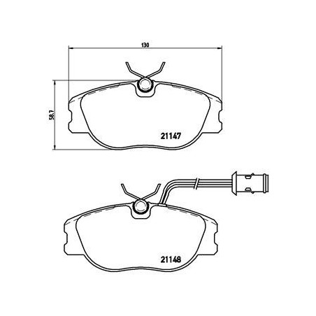 BREMBO P 23 041 Pastiglie freno anteriore per 164 Delta Croma Thema
