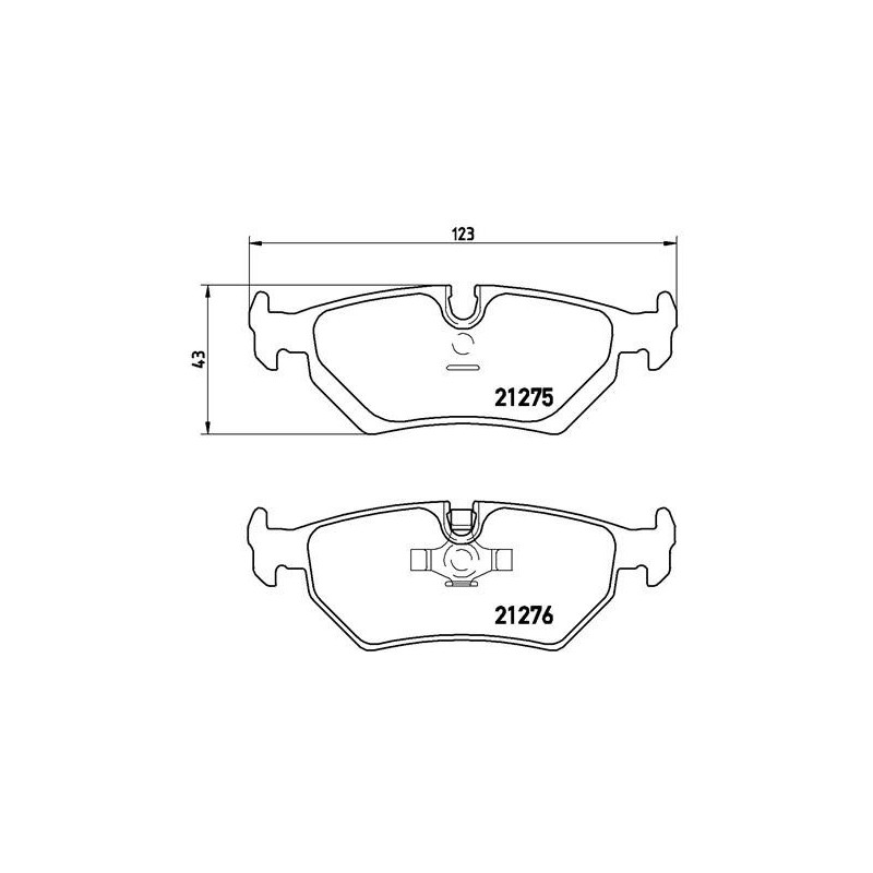 BREMBO P 23 062 Brake Pads Set Rear for 806 Evasion Ulysse Zeta DB7