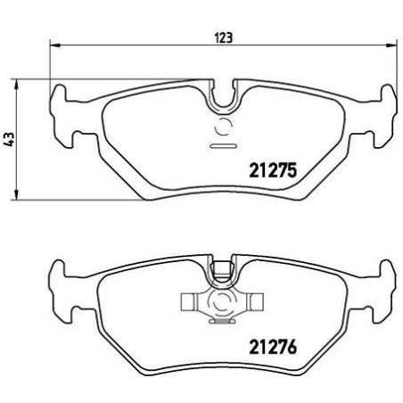 BREMBO P 23 062 Brzdové destičky zadní pro 806 Evasion Ulysse Zeta DB7
