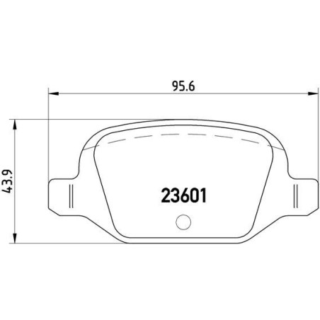 BREMBO P 23 064 Plaquettes de frein arrière pour Vesta Ypsilon 500 Panda Musa 500C Granta Idea Punto