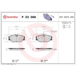 BREMBO P 23 066 Plaquettes de frein avant pour Thema Kappa Delta Coupe Dedra GTV Spider Tipo