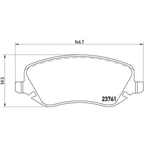 BREMBO P 23 088 Brzdové platničky predné pre Lancia Thesis
