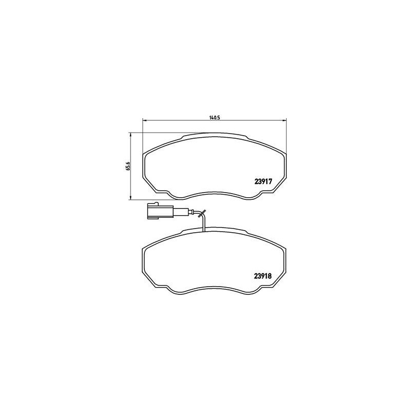 BREMBO P 23 091 Brake Pads Set Front for Ducato Boxer JUMPER