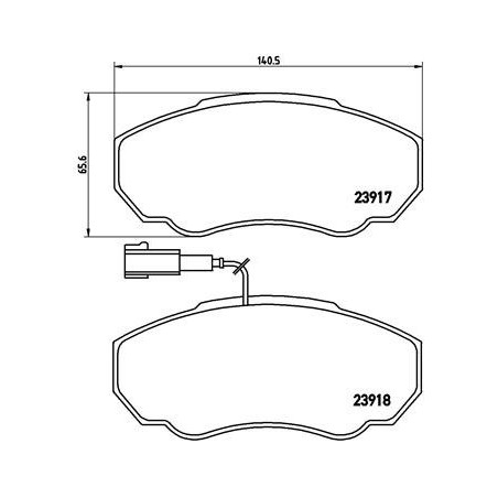 BREMBO P 23 091 Klocki hamulcowe przód dla Ducato Boxer JUMPER
