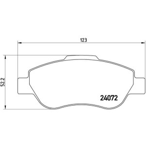 BREMBO P 23 097 Klocki hamulcowe przód dla Fiat Panda