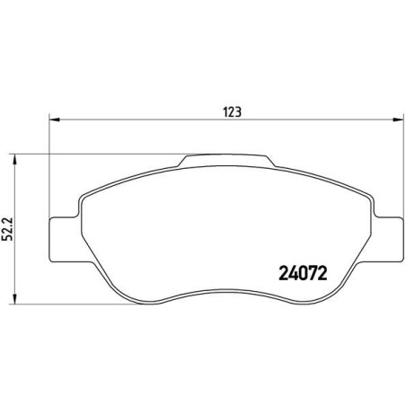 BREMBO P 23 097 Bremsbeläge Vorne für Fiat Panda