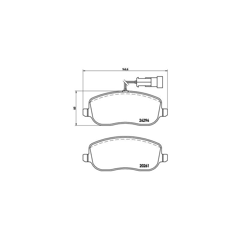 BREMBO P 23 100 Brzdové destičky přední pro Fiat Croma
