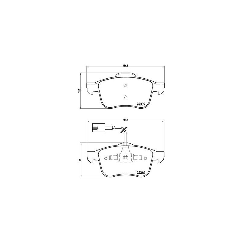 BREMBO P 23 103 Plaquettes de frein avant pour Alfa 159 Spider Brera