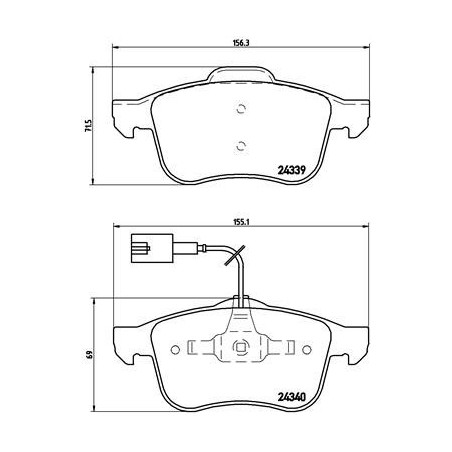 BREMBO P 23 103 Plaquettes de frein avant pour Alfa 159 Spider Brera