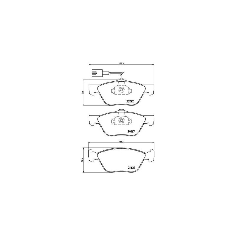 BREMBO P 23 112 Brake Pads Set Front for Marea GT 146 145 156 Bravo