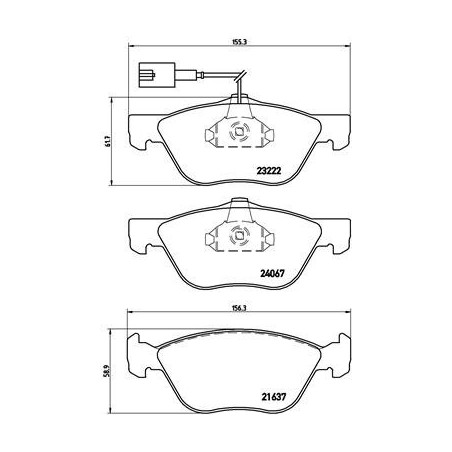 BREMBO P 23 112 Brake Pads Set Front for Marea GT 146 145 156 Bravo