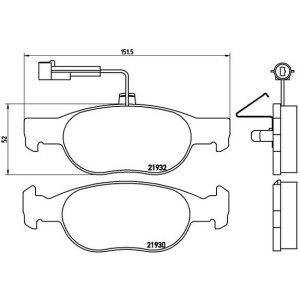 BREMBO P 23 113 Pastiglie freno anteriore per Alfa 145 146
