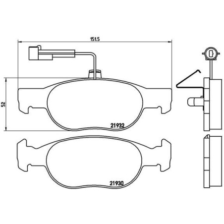 BREMBO P 23 113 Brake Pads Set Front for Alfa 145 146