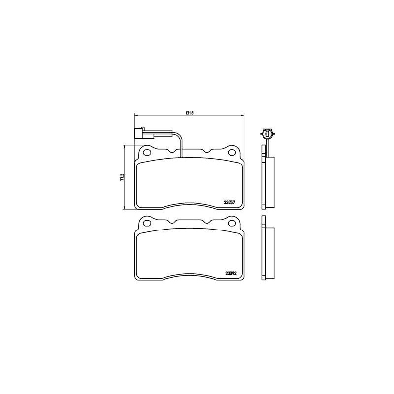 BREMBO P 23 115 Brzdové platničky predné pre 159 Ghibli Quattroporte Delta