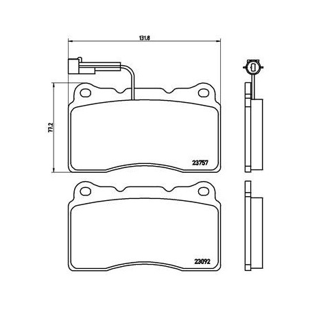 BREMBO P 23 115 Brake Pads Set Front for 159 Ghibli Quattroporte Delta