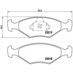 BREMBO P 23 124 Pastillas de freno delantero para Fiat Palio Siena