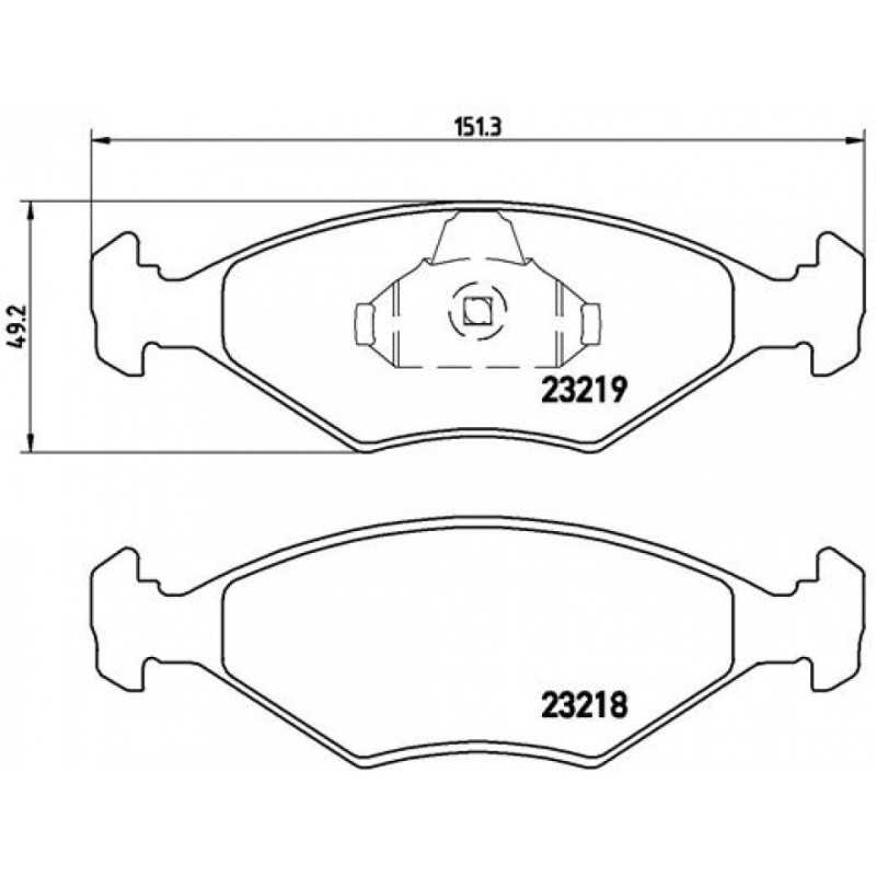 BREMBO P 23 124 Pastillas de freno delantero para Fiat Palio Siena