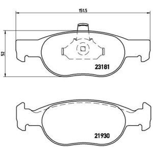 BREMBO P 23 125 Pastiglie freno anteriore per Punto Y