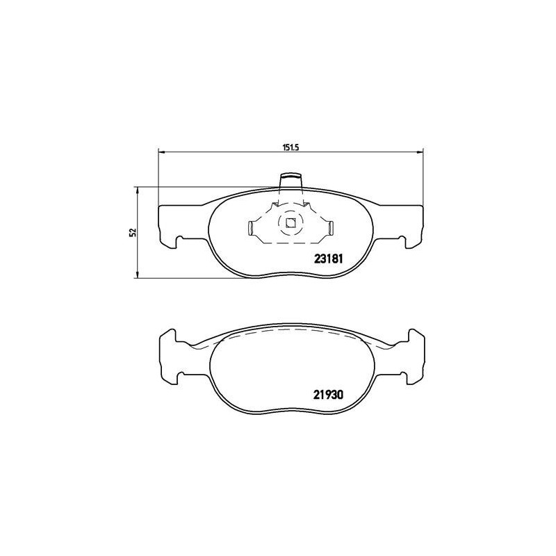 BREMBO P 23 125 Klocki hamulcowe przód dla Punto Y