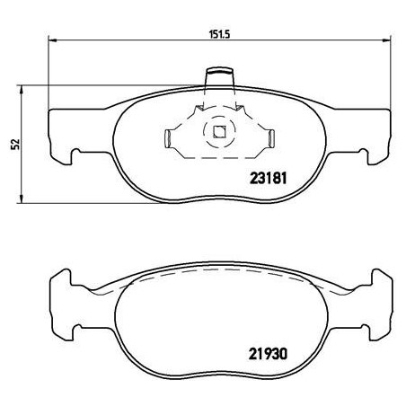 BREMBO P 23 125 Klocki hamulcowe przód dla Punto Y