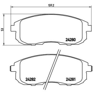 BREMBO P 23 126 Pastiglie freno anteriore per SX4 Sedici Cube Skyline