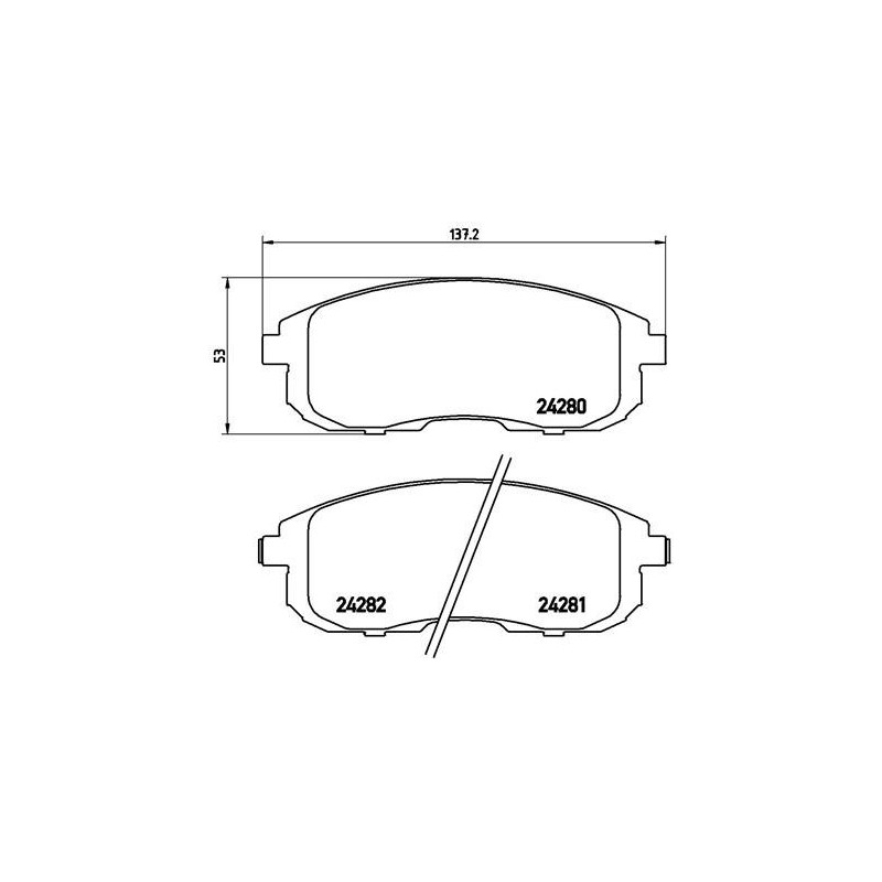 BREMBO P 23 126 Plaquettes de frein avant pour SX4 Sedici Cube Skyline