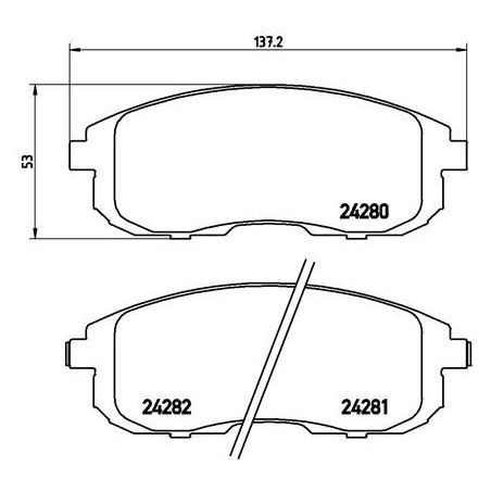 BREMBO P 23 126 Brake Pads Set Front for SX4 Sedici Cube Skyline