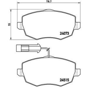 BREMBO P 23 128 Pastillas de freno delantero para Lancia Ypsilon