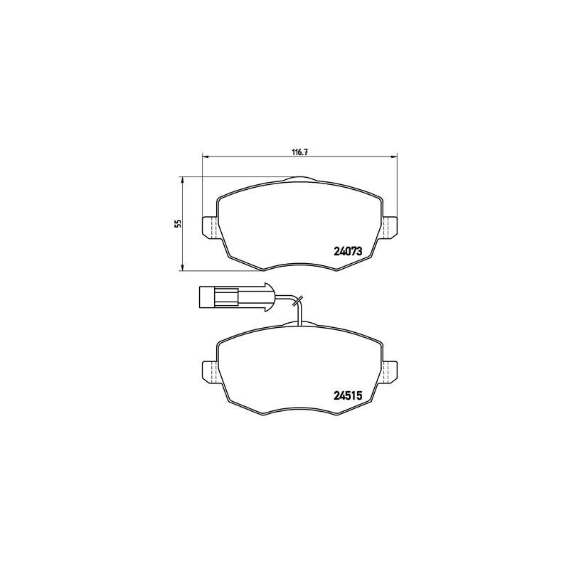 BREMBO P 23 128 Brake Pads Set Front for Lancia Ypsilon