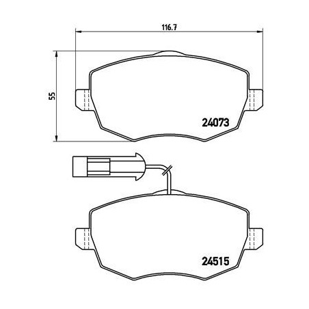 BREMBO P 23 128 Brake Pads Set Front for Lancia Ypsilon