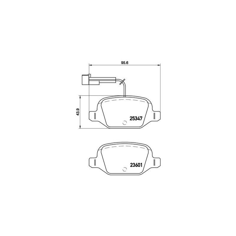 BREMBO P 23 146 Plaquettes de frein arrière pour 500 500X 500C