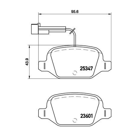BREMBO P 23 146 Brake Pads Set Rear for 500 500X 500C