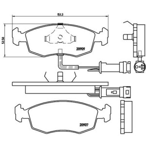 BREMBO P 24 007 Klocki hamulcowe przód dla Sierra Scorpio Escort Orion