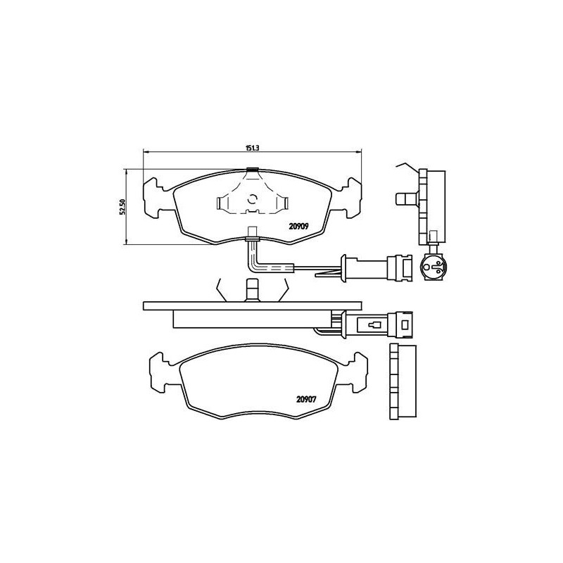 BREMBO P 24 007 Brzdové destičky přední pro Sierra Scorpio Escort Orion