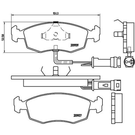 BREMBO P 24 007 Plaquettes de frein avant pour Sierra Scorpio Escort Orion