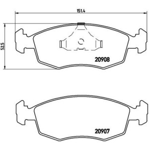 BREMBO P 24 019 Plaquettes de frein avant pour Sierra Scorpio Escort Chimaera Orion