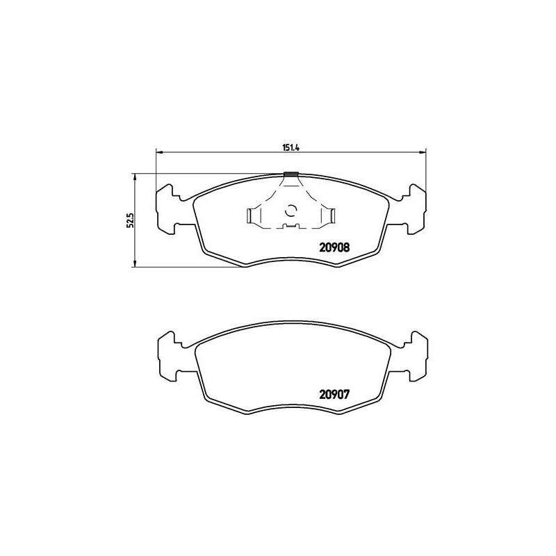 BREMBO P 24 019 Pastillas de freno delantero para Sierra Scorpio Escort Chimaera Orion