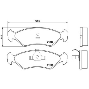 BREMBO P 24 028 Brzdové platničky predné pre Ford Fiesta Ka