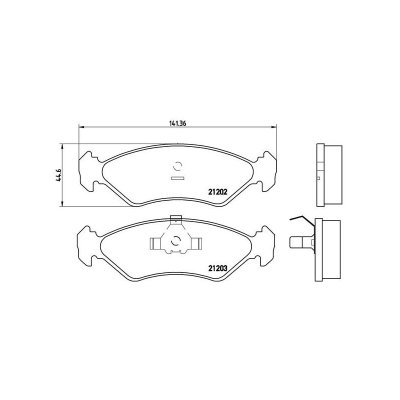 BREMBO P 24 028 Brzdové platničky predné pre Ford Fiesta Ka