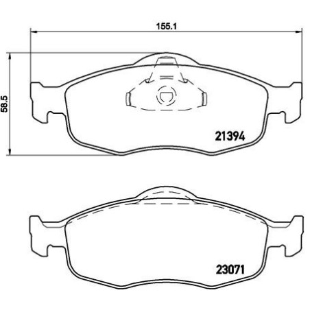 BREMBO P 24 037 Pastillas de freno delantero para Mondeo Scorpio Cougar Contour