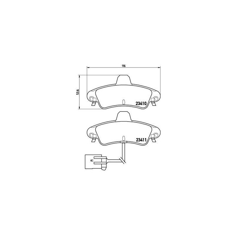 BREMBO P 24 038 Brake Pads Set Rear for Mondeo Cougar Contour