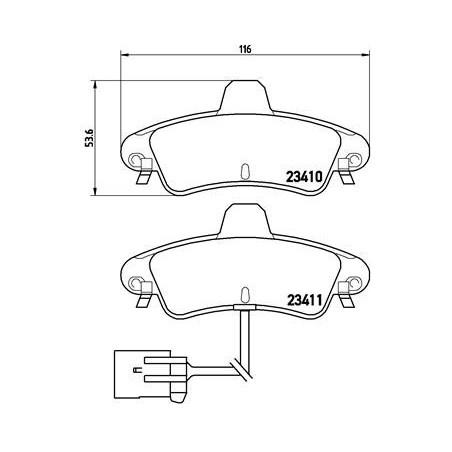 BREMBO P 24 038 Brake Pads Set Rear for Mondeo Cougar Contour
