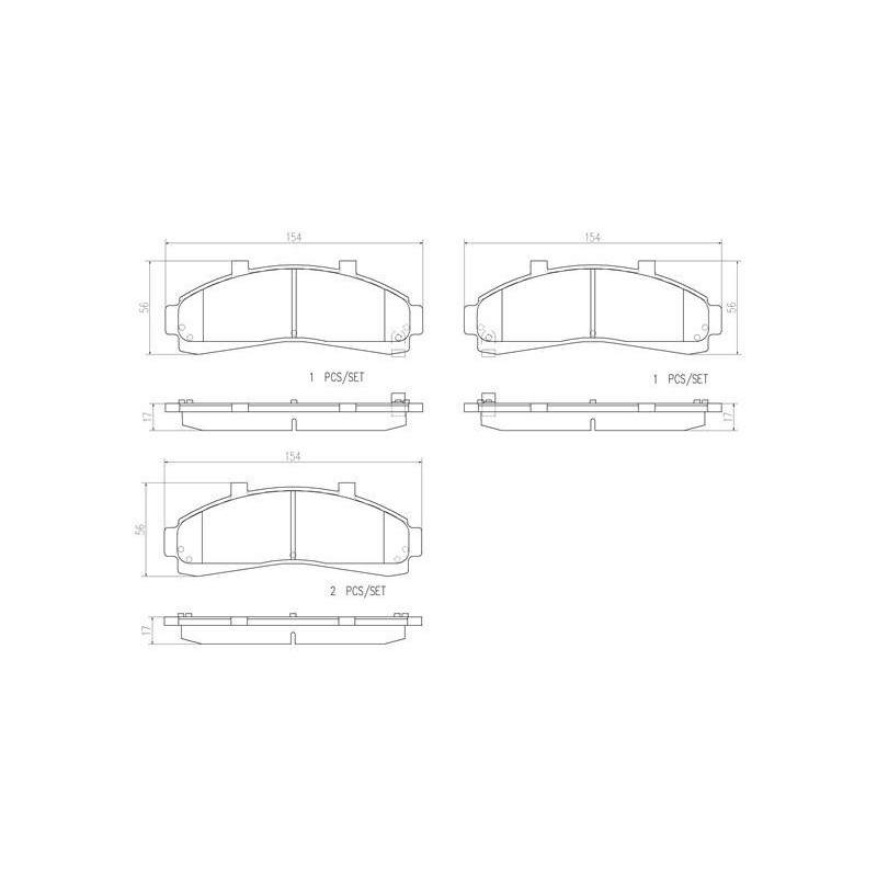 BREMBO P 24 041 Brzdové platničky predné pre Explorer B-Series Ranger