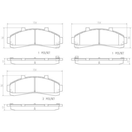 BREMBO P 24 041 Brake Pads Set Front for Explorer B-Series Ranger