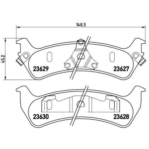 BREMBO P 24 042 Brzdové platničky zadné pre Ford Explorer