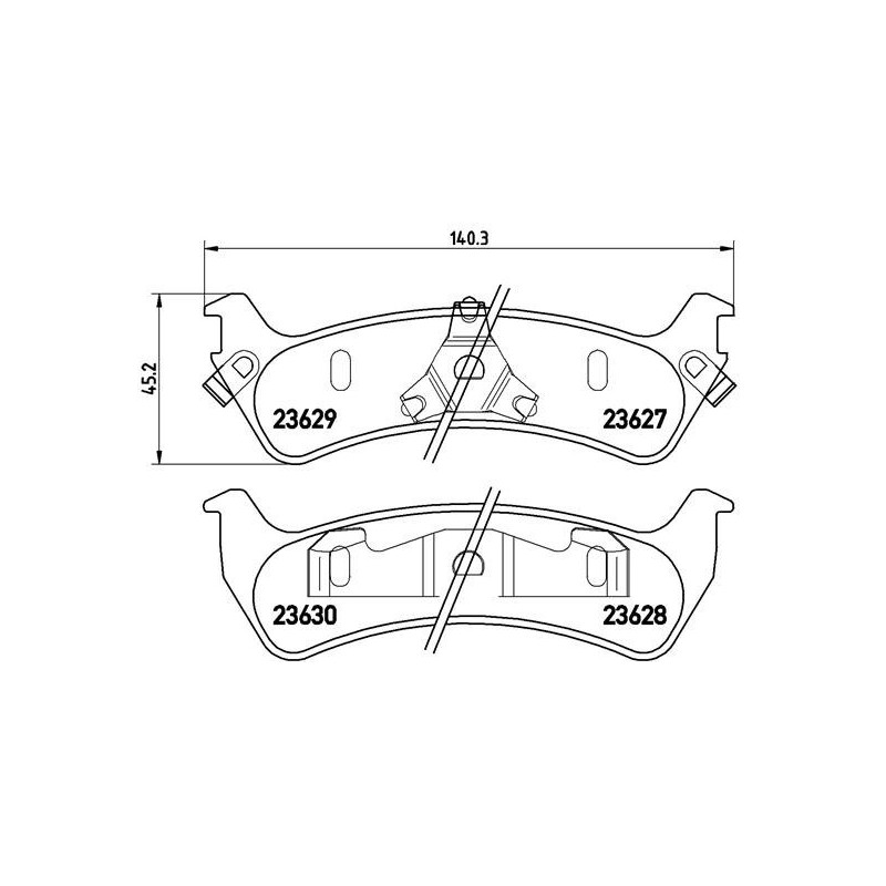 BREMBO P 24 042 Bremsbeläge Hinten für Ford Explorer