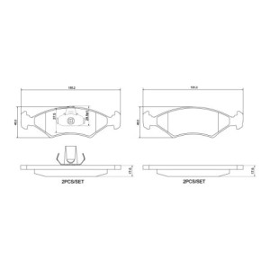 BREMBO P 24 043 Brzdové platničky predné pre Escort Sierra Fiesta Orion Cerbera Chimaera Griffith
