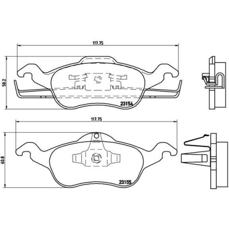 BREMBO P 24 046 Brake Pads Set Front for Ford Focus