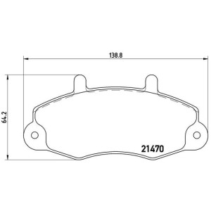 BREMBO P 24 049 Brzdové platničky predné pre Ford Transit