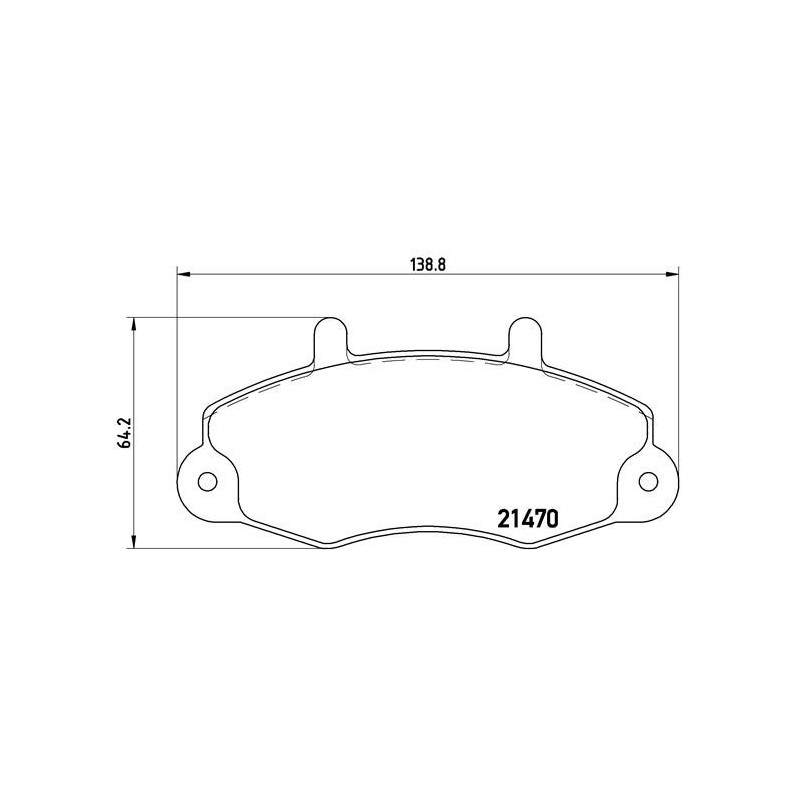 BREMBO P 24 049 Brzdové platničky predné pre Ford Transit